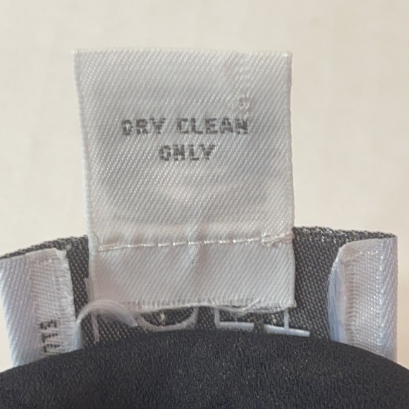 LOFT Black & Cream Silk A-line Knee Length Skirt 6 - Picture 7 of 7